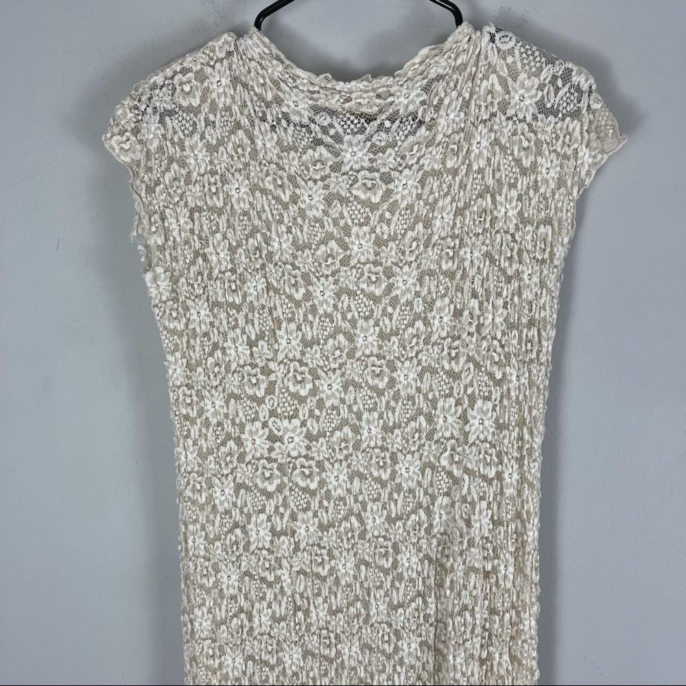 Linda Lundstrom ruffle vintage midi dress cream - Picture 5 of 7
